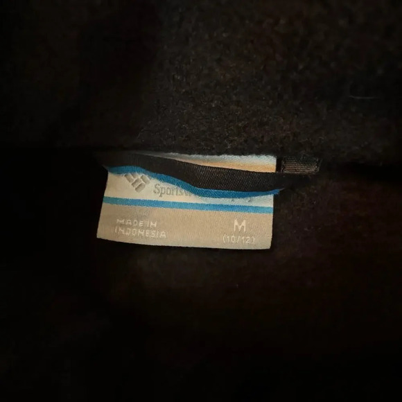 Columbia Kids Softshell Full Zip Jacket Size M Gray Black Pockets Outdoors Logo - Picture 4 of 10